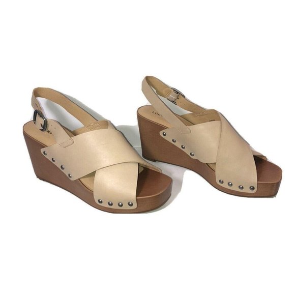 NIB LUCKY BRAND ZELKA Wedge Platform Ankle Strap Sandals Size 8-1/2M - Picture 2 of 8